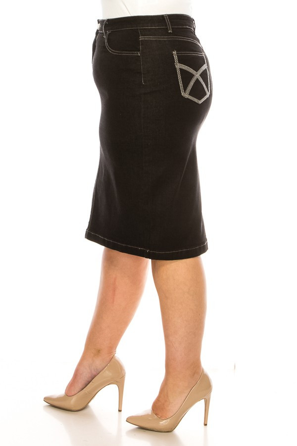 Denim Skirt Plus Size