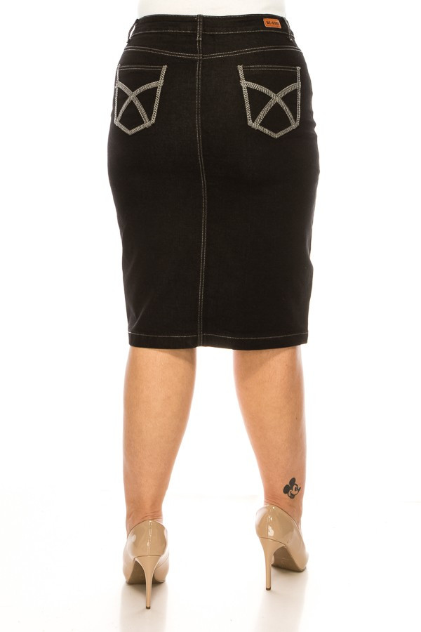 Denim Skirt Plus Size