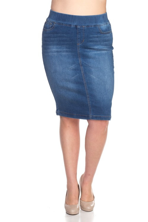 Denim Skirt Plus Size
