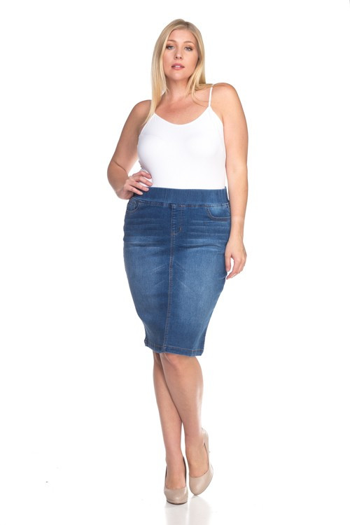 Denim Skirt Plus Size