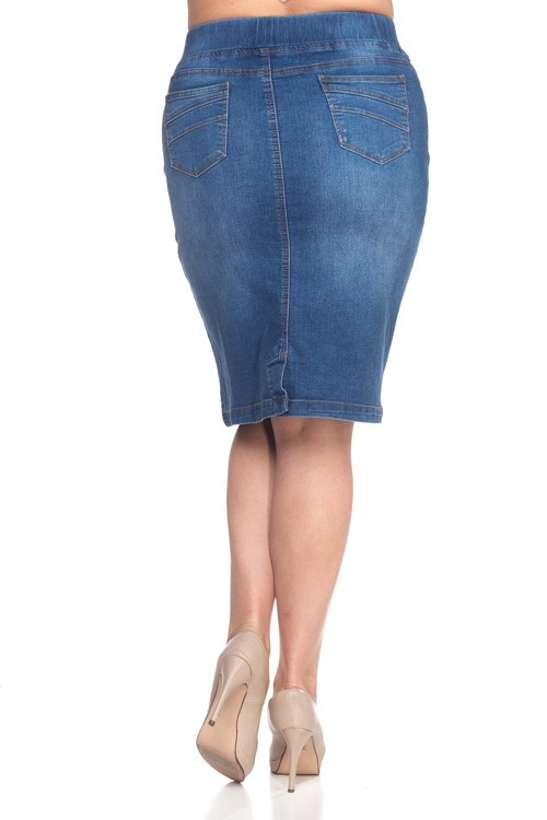 Denim Skirt Plus Size