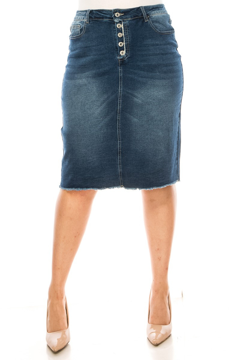 Denim Skirt Plus Size