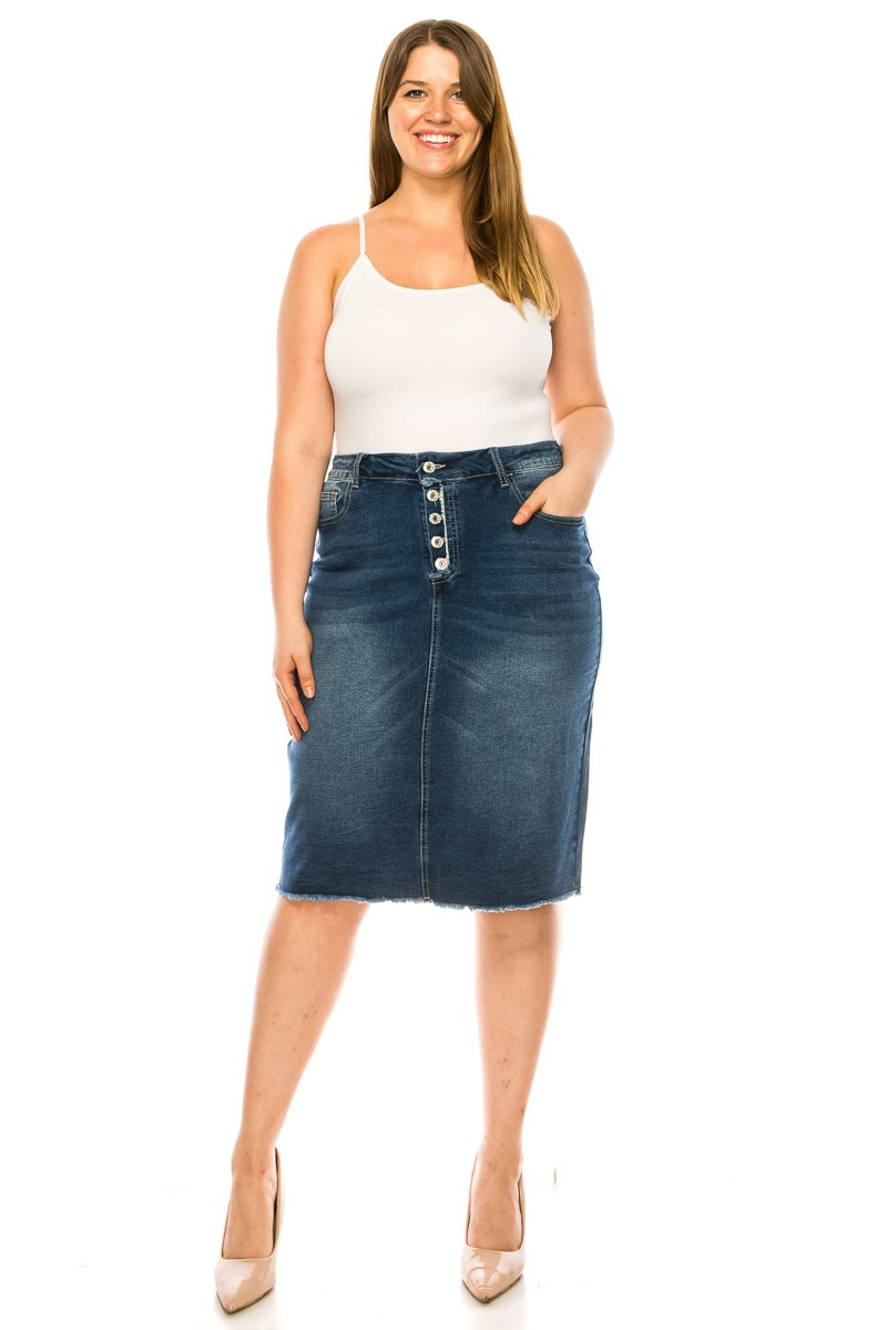 Denim Skirt Plus Size