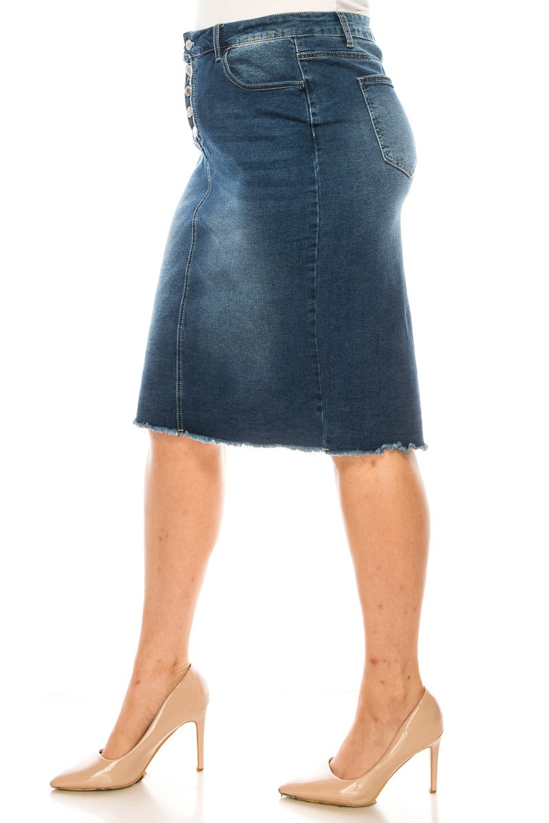 Denim Skirt Plus Size