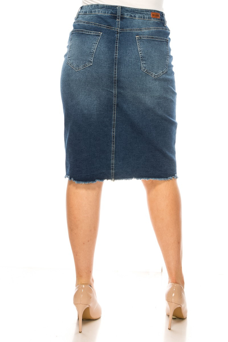 Denim Skirt Plus Size
