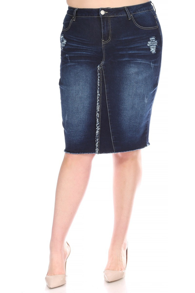 Denim Skirt Plus Size