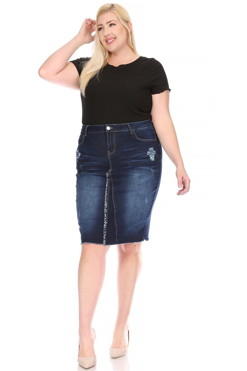 Denim Skirt Plus Size