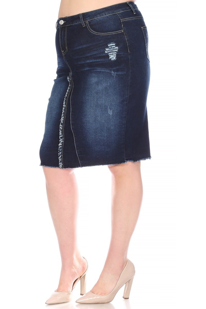 Denim Skirt Plus Size