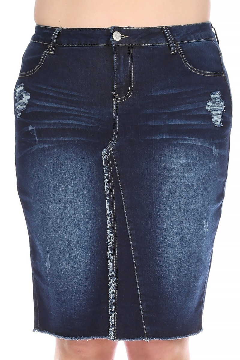 Denim Skirt Plus Size