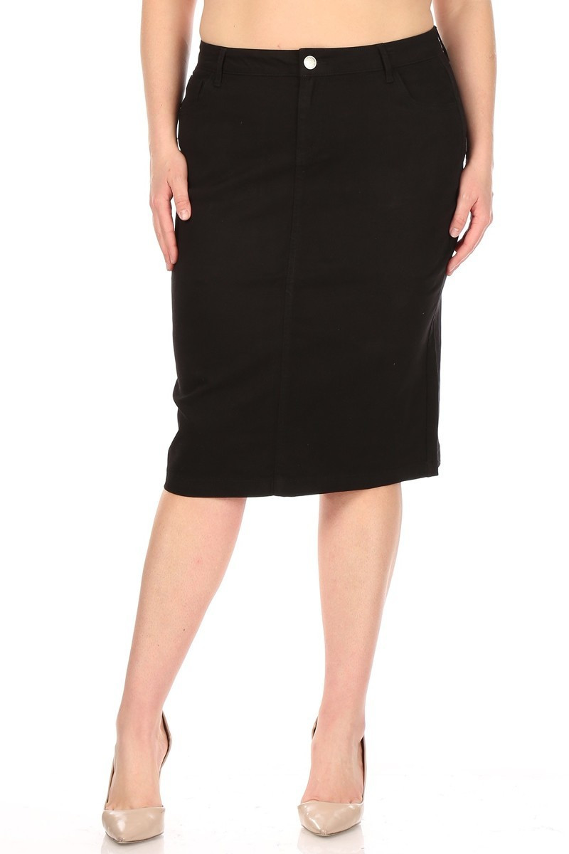 Denim Skirt Plus Size