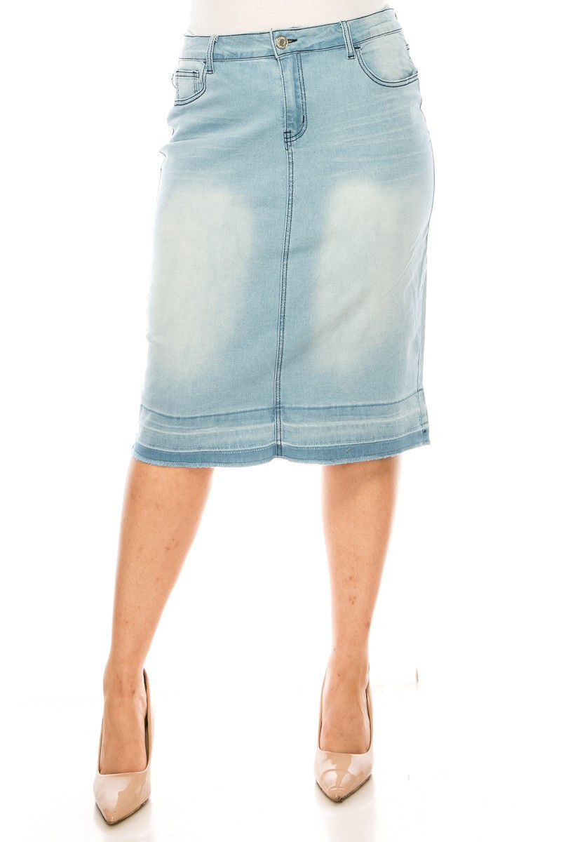 Denim Skirt Plus Size