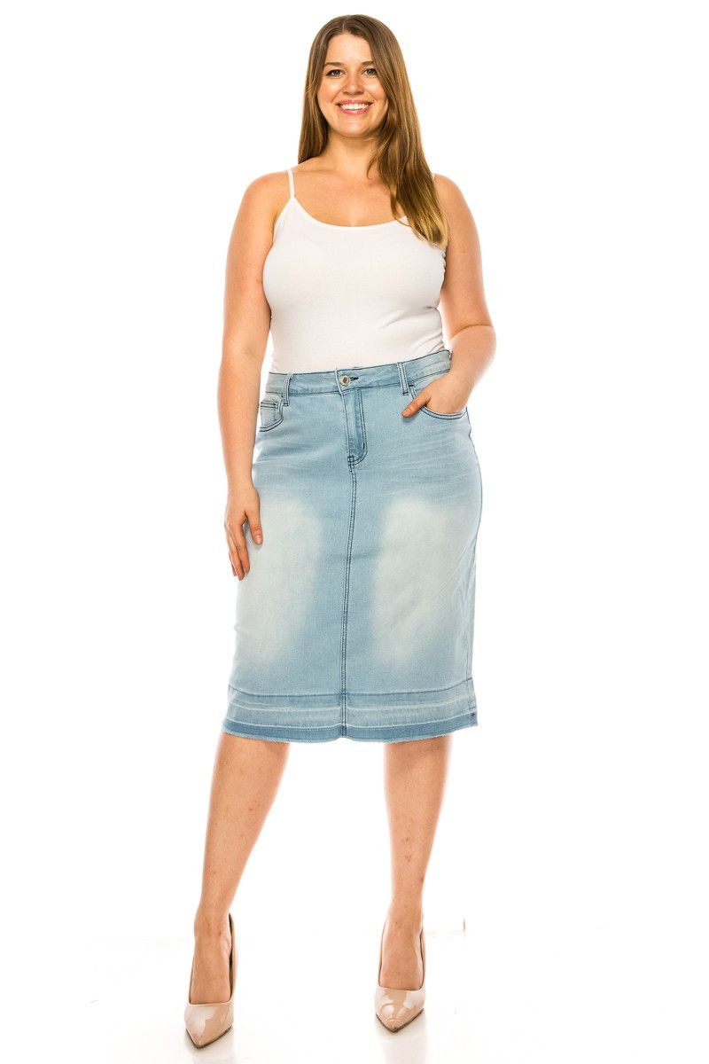 Denim Skirt Plus Size
