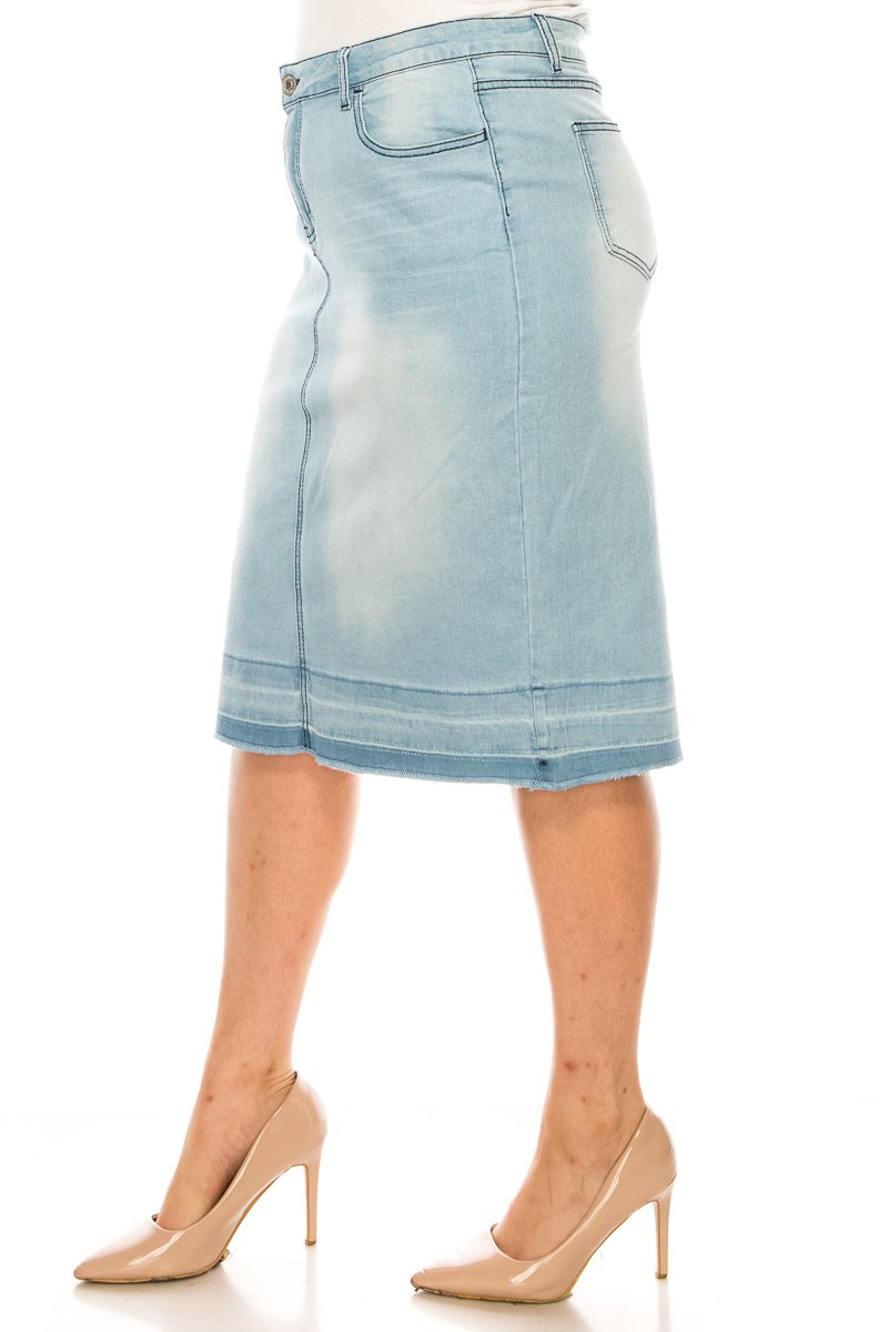 Denim Skirt Plus Size
