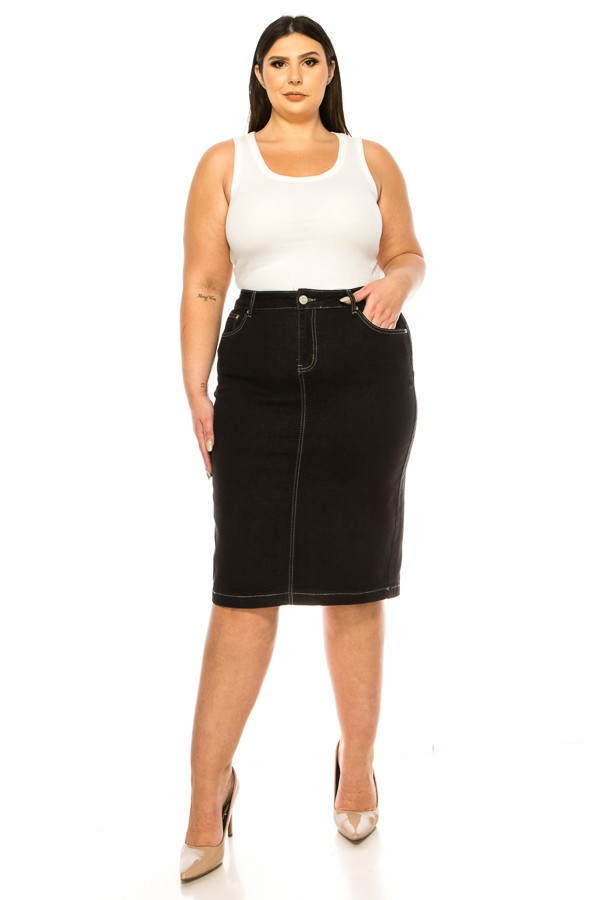 Denim Skirt Plus Size