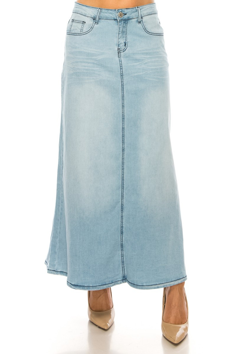 Denim Long Skirt