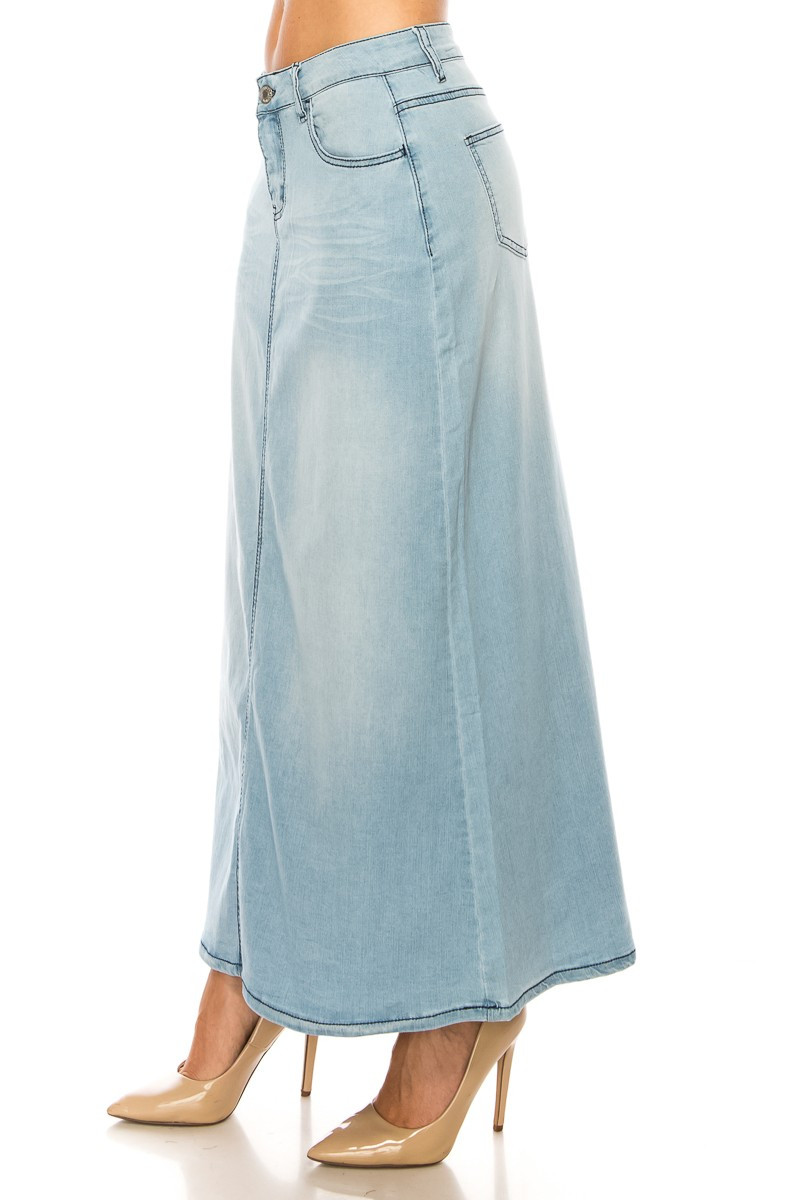 Denim Long Skirt