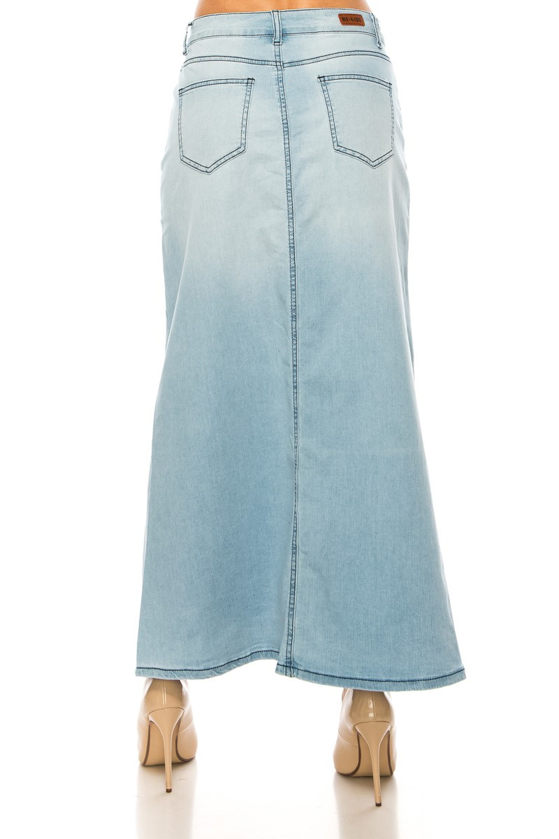 Denim Long Skirt