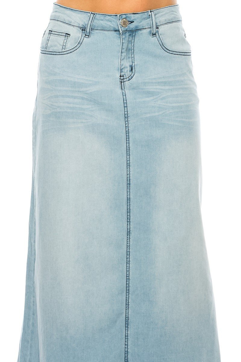 Denim Long Skirt