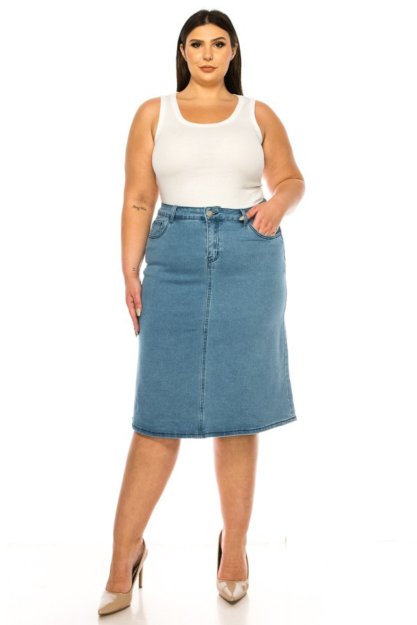 Denim Skirt Plus Size