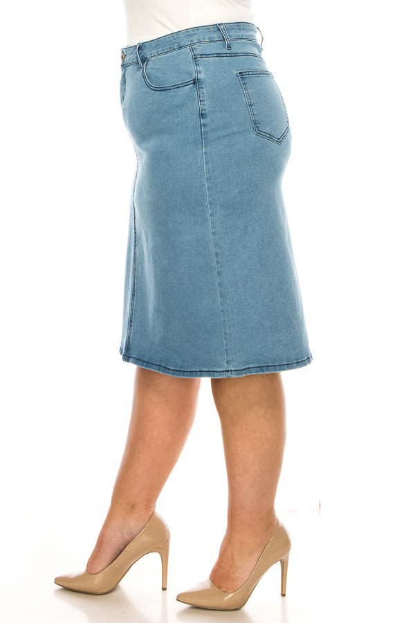 Denim Skirt Plus Size