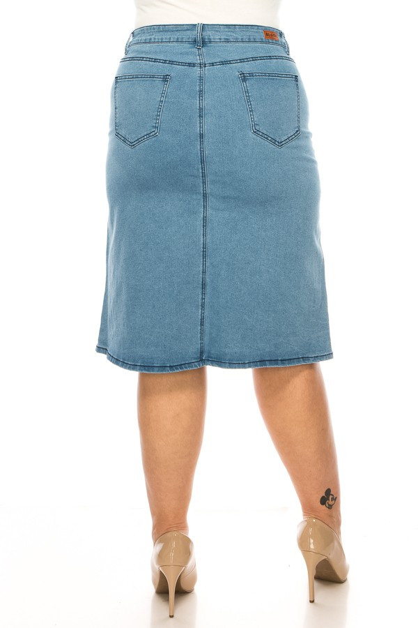 Denim Skirt Plus Size