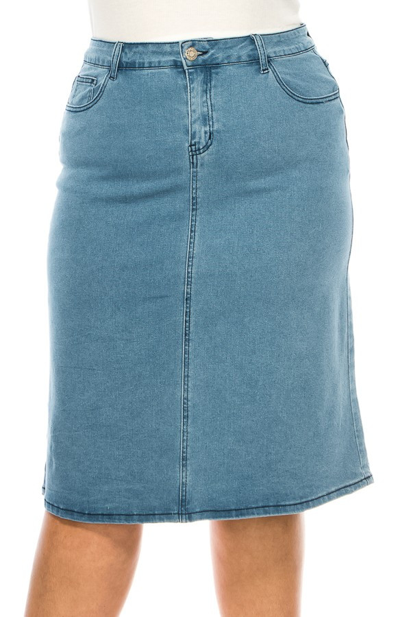 Denim Skirt Plus Size