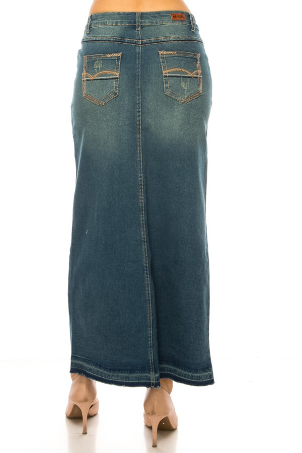 Denim Long Skirt