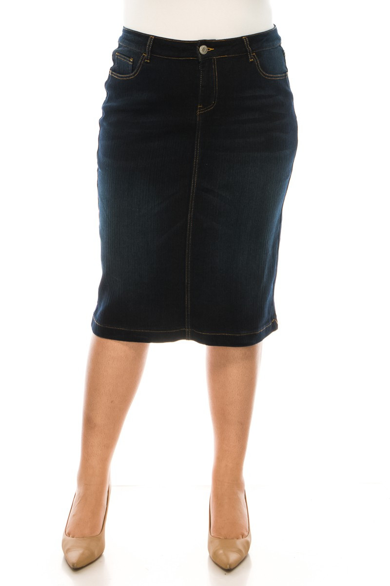 Denim Skirt Plus Size