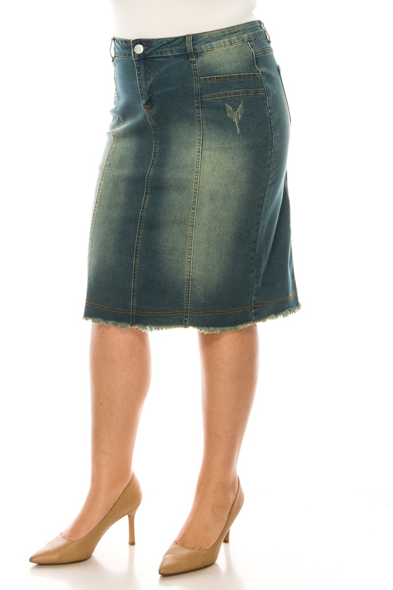 Denim Skirt Plus Size