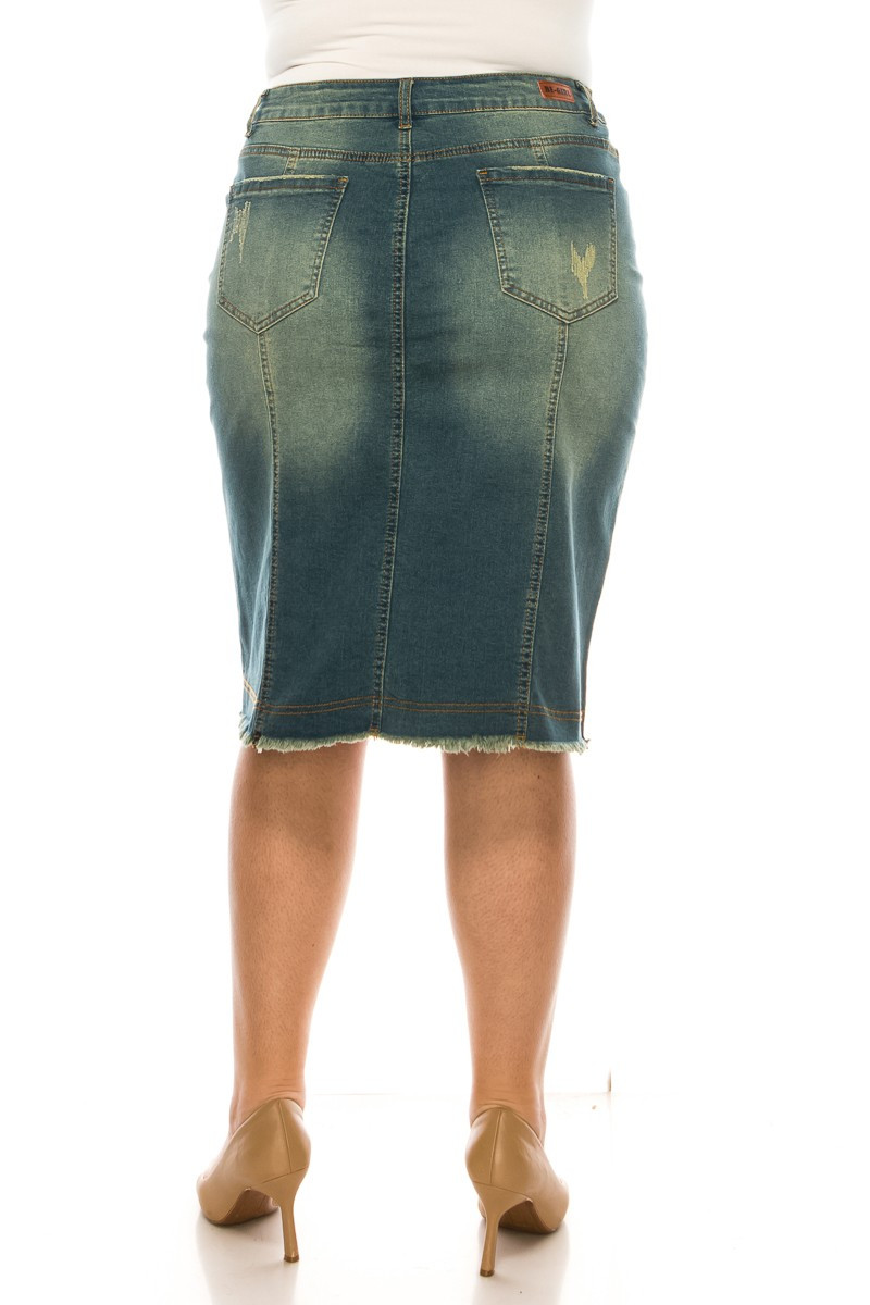 Denim Skirt Plus Size