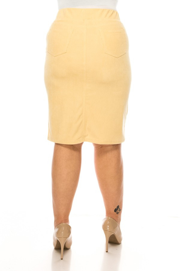 Corduroy Skirt Plus Size