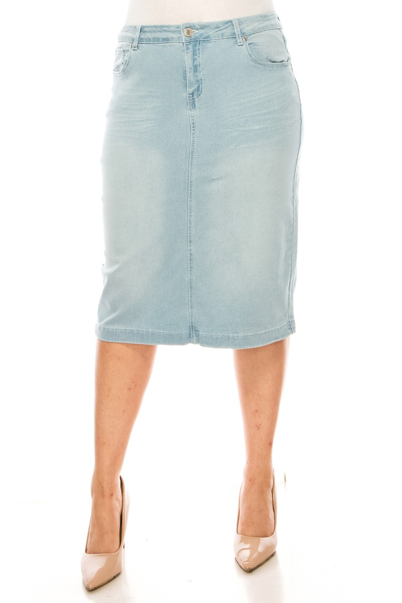 Denim Skirt Plus Size