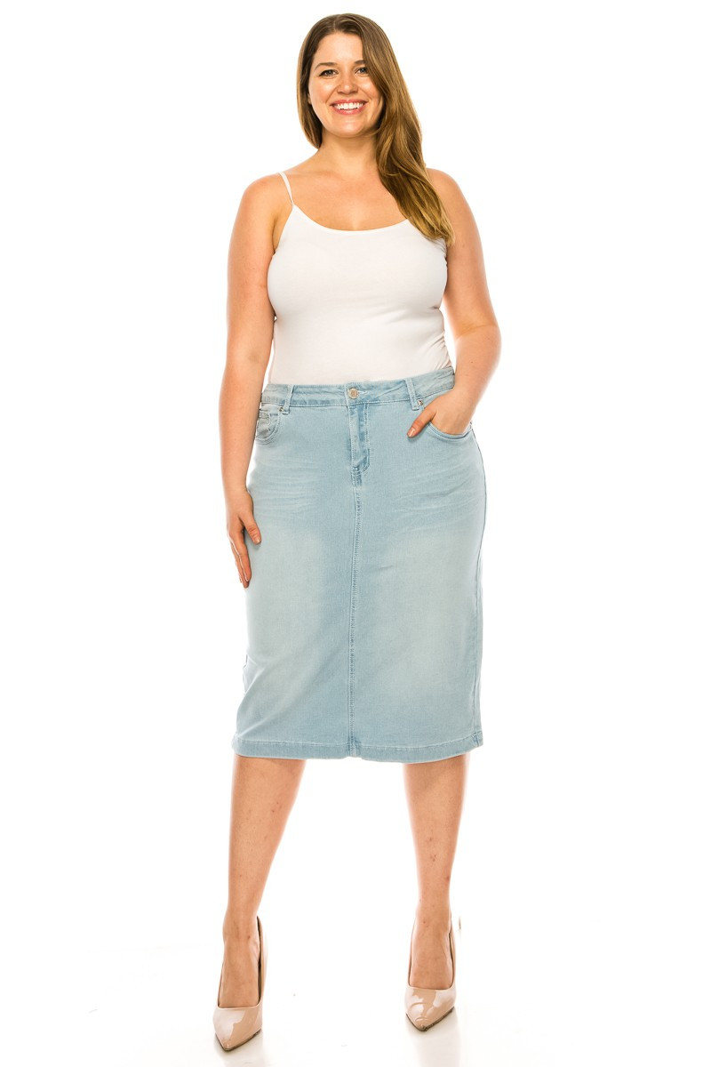 Denim Skirt Plus Size