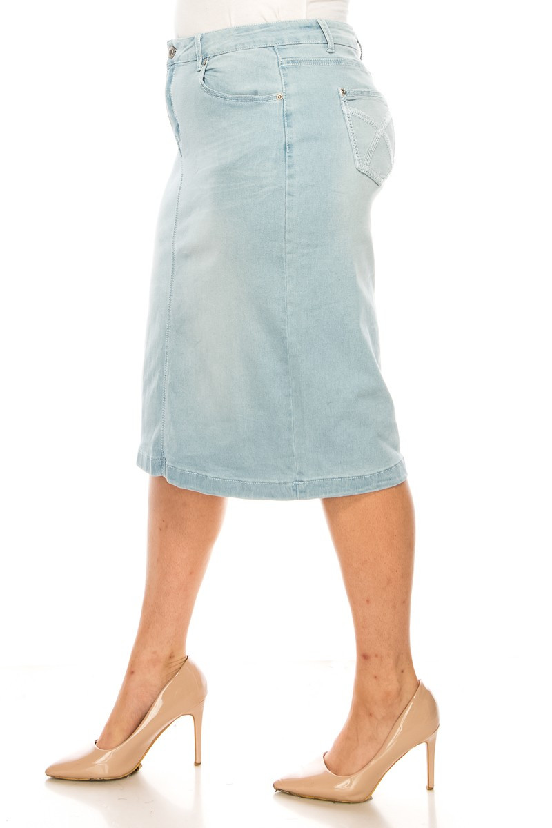 Denim Skirt Plus Size