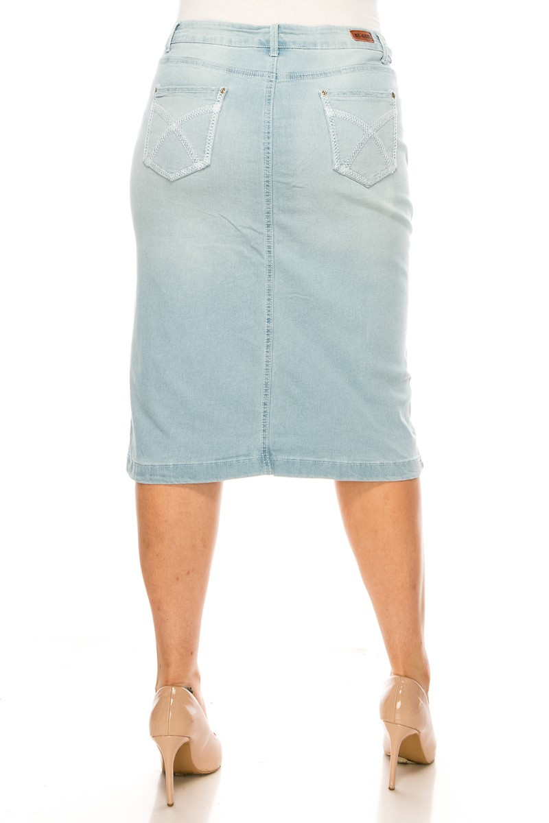 Denim Skirt Plus Size