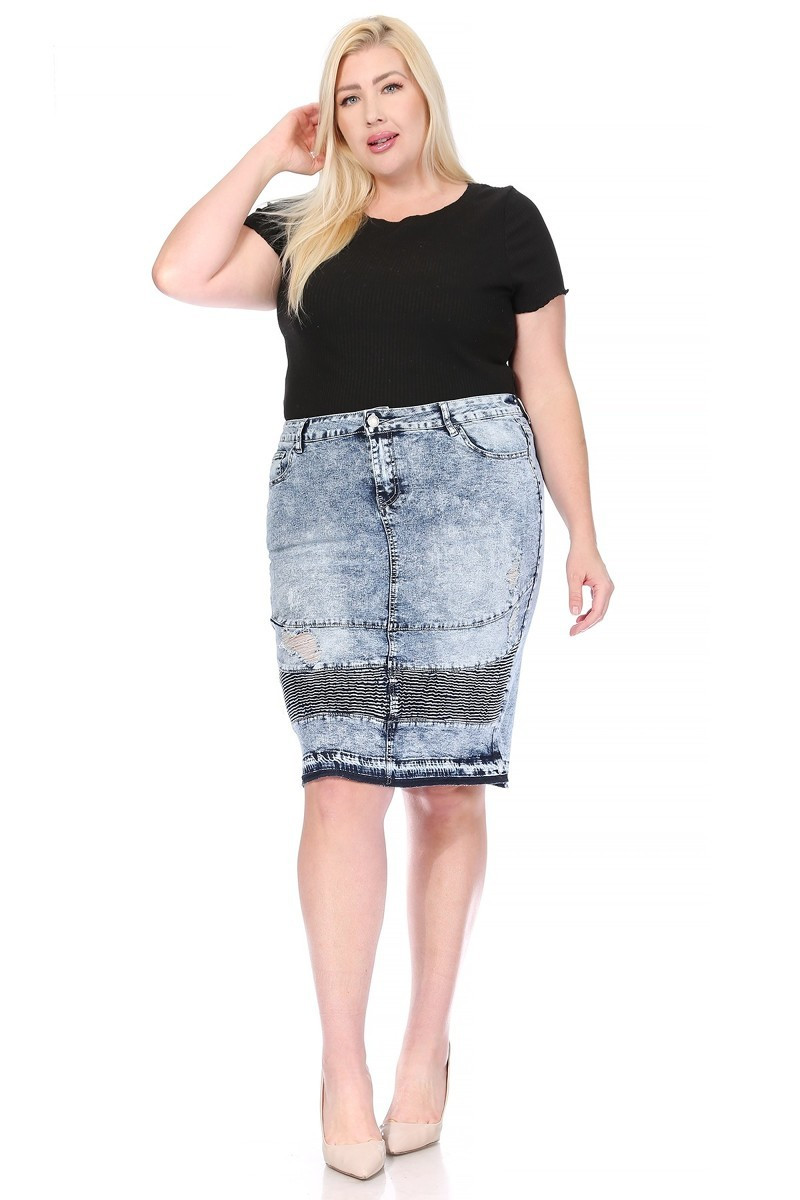 Denim Skirt Plus Size