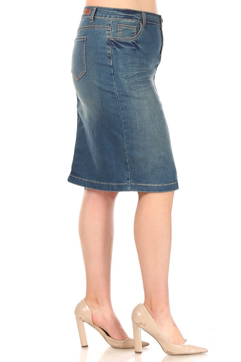 Denim Skirt Plus Size