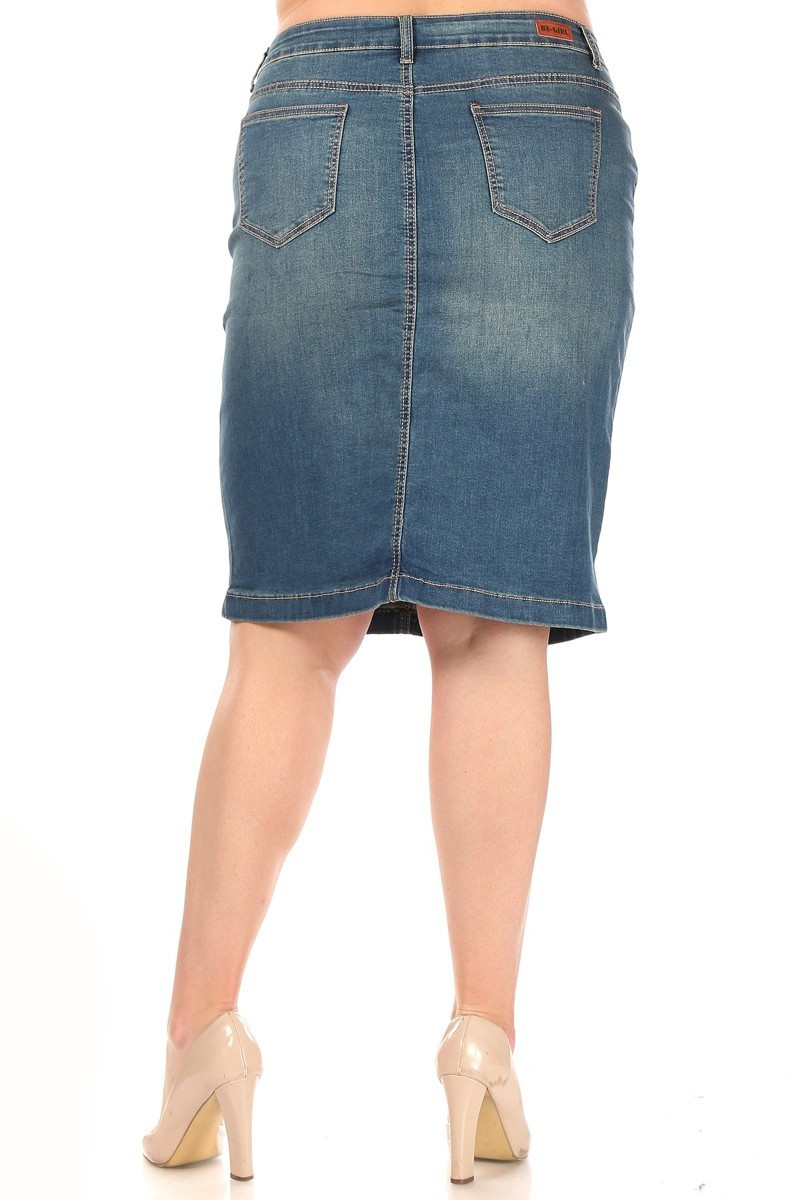 Denim Skirt Plus Size