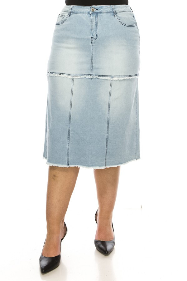 Denim Skirt Plus Size