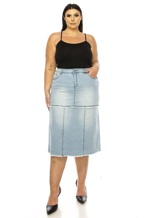 Denim Skirt Plus Size