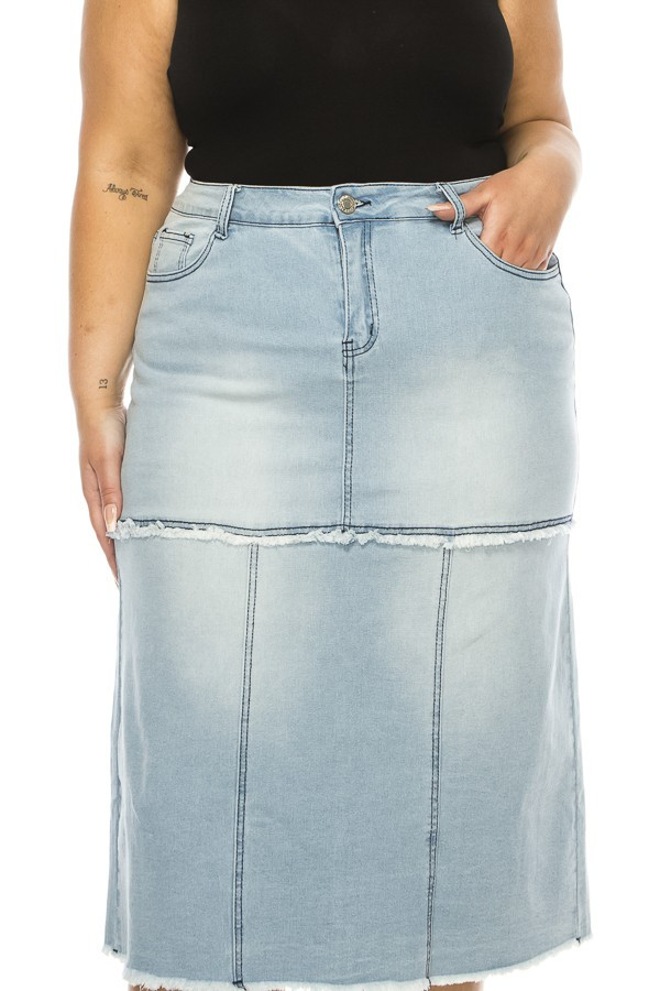 Denim Skirt Plus Size