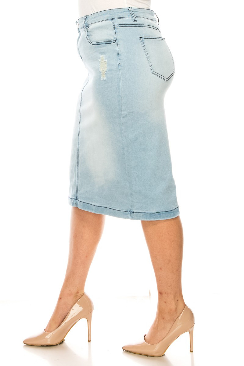 Denim Skirt Plus Size