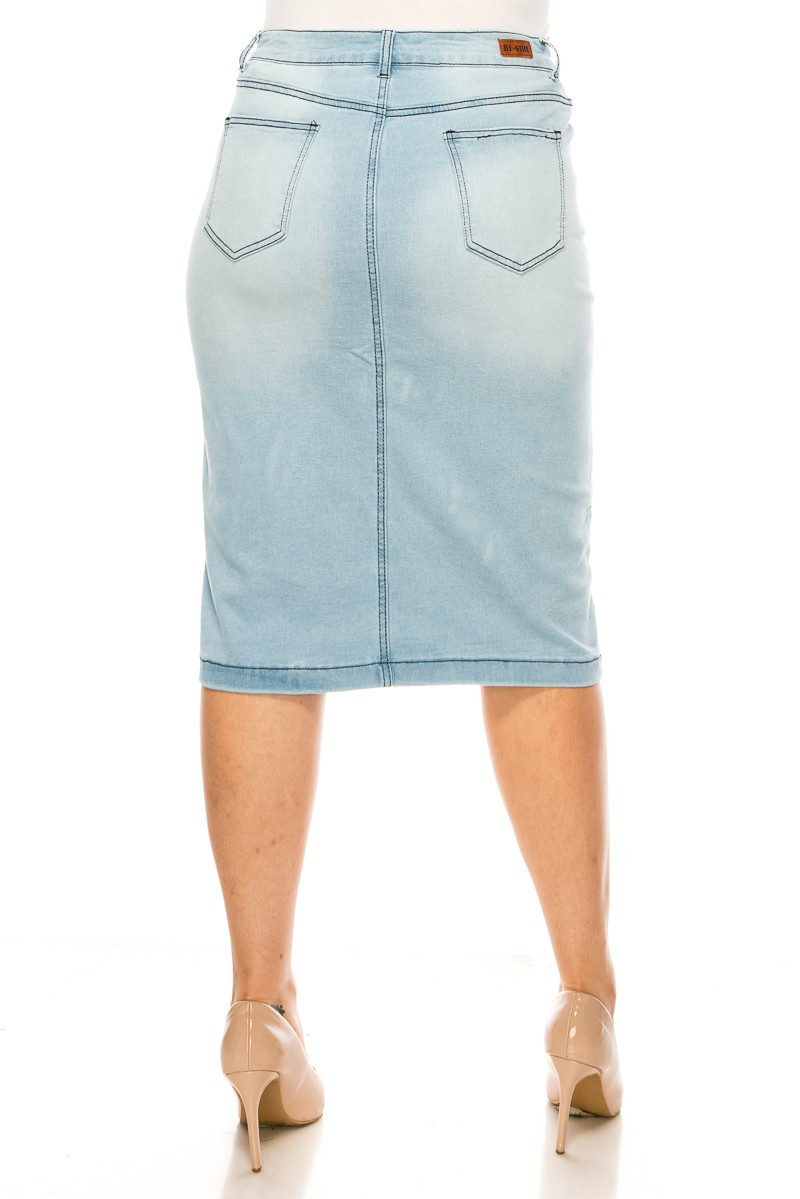 Denim Skirt Plus Size