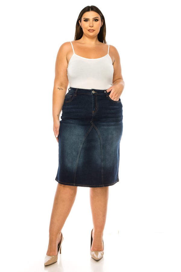 Denim Skirt Plus Size