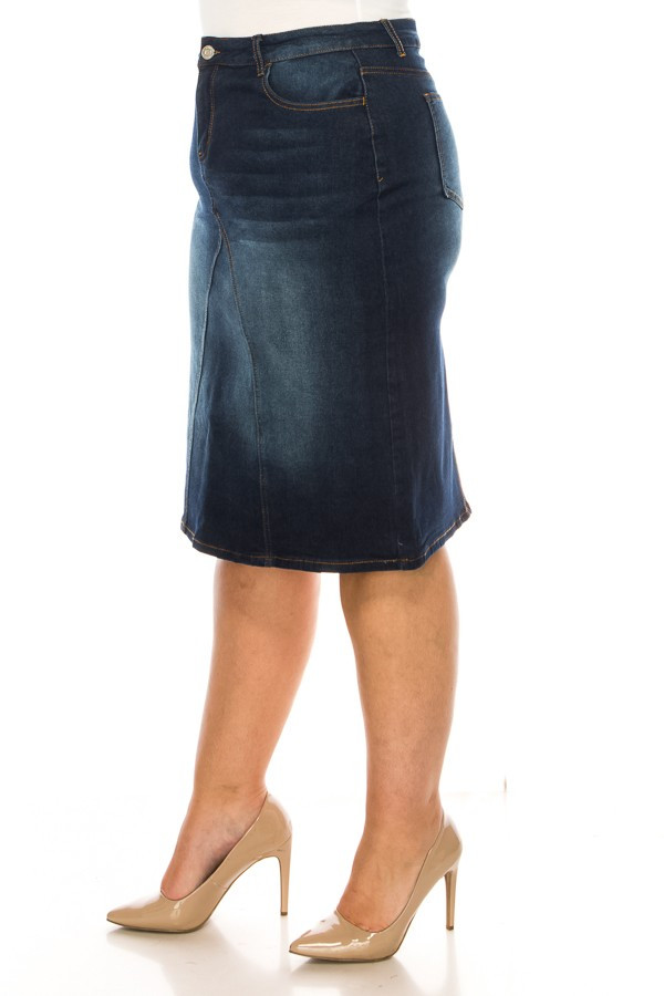 Denim Skirt Plus Size