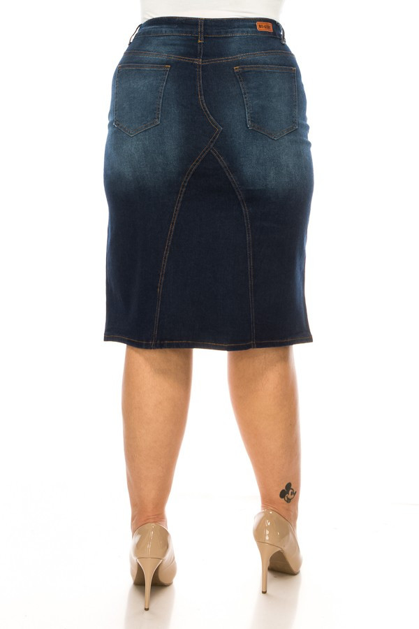 Denim Skirt Plus Size