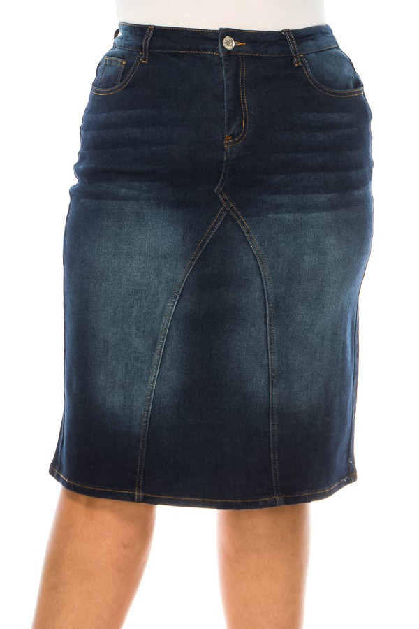 Denim Skirt Plus Size