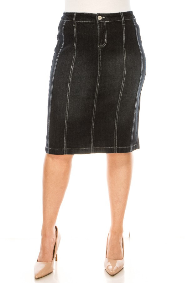 Denim Skirt Plus Size