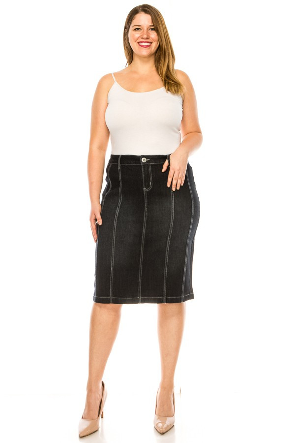Denim Skirt Plus Size