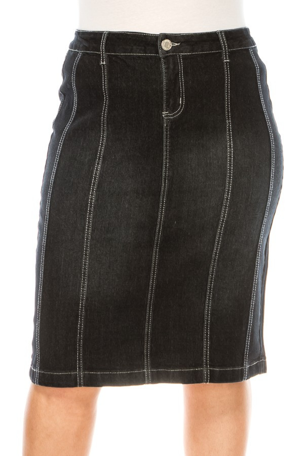 Denim Skirt Plus Size